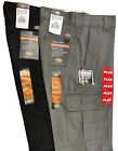 Dickies Regular Fit Straight Leg Cargo Cell Phone Pocket Work Pants Black Gray