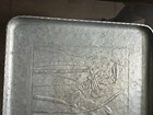 Vintage Clayton Sheasley Hammered Aluminum Serving Tray Daffodil Flora