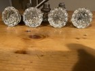 Antique Vintage 12 Point Clear Crystal Glass Brass Victorian Door Knobs 12 Pt