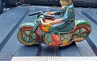 Sato Gangu Friction Drive Tin Pd Motorcycle Toy Japan Army