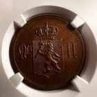 Norway 5   re 1876 Ngc Ms 63 Bn Beautiful