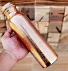 34oz Pure Copper Water Bottle - Handmade - Engraved Premimum Style Gift