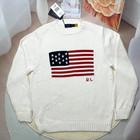 Polo Ralph Lauren American Flag Cotton Sweater Women s Size S Iconic Usa Knit