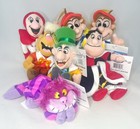 The Disney Store 8    Alice In Wonderland Bean Bag Plush Lot Of 6 Vintage Nwt 