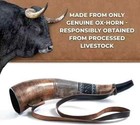 Viking War Horn - 16  Genuine Ox-horn Battle Trumpet - Premium Hand Engraved