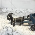 Vintage Cast Iron Goat Drawn Express Cart Toy     Antique Style Painted Wagon