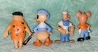 Vintage Lot Of 4 Sunrise Donald Duck  Popeye  Fred Flintstones Soft Pvc  Rubber 