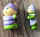 Vintage Glo Friends Glow Worm 3  Mini Figure Pencil Topper Straw Holder Lot