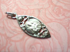Vintage Religious Medal St  Joseph   Child Jesus Silver  1-1 8  Lightweight 1 1g