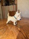 Early Antique Steiff Mohair Terrier Dog With Collar Button Ear