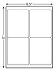 4000 4  X 5  Self Adhesive Shipping Labels 4 Per Sheet 1000 Sheets   4 Up  