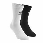 Adidas Men   s Crew Socks Moisture Wicking Black   White 6 Pairs Size L
