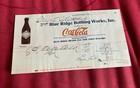1913 Coca-cola Blue Ridge Bottling Works Staunton Va Invoice Straight-side Bottl