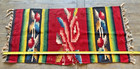 Vintage Chimayo Style Handwoven Southwestern Wool Rug Native 48  X 22  Read