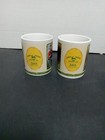 Lot Of 2 John Deere Tractors Coffee Mugs Two Sided Houston Harvest Ceramic 2005