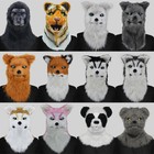 Halloween Fox Mask With Movable Mouth Full Head Dog Wolf Plush Animal Mask New