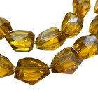 Faceted Double Strand Necklace Earrings Set Glass Lucite Statement Amber Signed