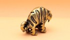 Old Brass Hot Toys Tiger Statue Figure Tea Pet Decoration Gift Rare Chinese Art