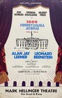 1600 Pennsylvania Avenue Original Window Card Poster 1976 Mark Hellinger Theatre