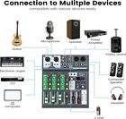 Professional Audio Mixer Bluetooth Usb Dj Console 4 Channel Karaoke Live Studio