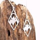 Handmade Sterling Silver Moon Over Mountains Earrings Made In The Usa