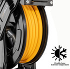 Carrete Retr  ctil Acero 3 8 x15m Doble Brazo Auto Enrollado 300psi  Acoplamien