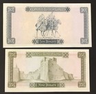 Libya 2 Pcs  Lot Of 10  5 Dinars Nd  1972  P 36b 37b   In Au-unc Condition