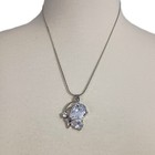 Large Butterfly Pendant Crystal Necklace White Gold Plated Sparkler Blingy Fairy