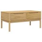 Coffee Table Storage Accent Home Living Room Furniture Solid Pine Wood Vidaxl 