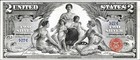 Large Poster 2 Silver Certificate Educational Note 17 x40  Printed On Canvas