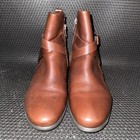 Ecco Felicia Ankle Buckle Brown Leather Bootie Boot Womens Size 10-10 5  41 