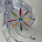 Best Silver-tone Enamel Flower Brooch Pin Blue Center 8 Multi-colored Petals