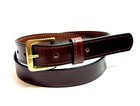 Brown Water Buffalo Leather Dress Belt     Handmade Full Grain Leather Belt