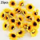 25pcs Artificial Silk Sunflower Head Wedding Party Home Office Decor Crafts 7cm