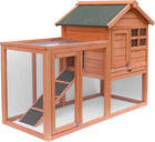 Rabbit Hutch Indoor And Outdoor Bunny Cage 2 Story Pet House Chicken Coop Poultr