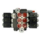3 Spool Solenoid 12v Dc Hydraulic Control Valve Double Acting 13 Gpm 3600 Psi