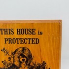 1979 Carol Lebeau Silk Screen On Wood House Protected By Attack Dog Cottage Core