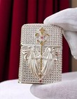 Mermaid Zippo Lighter Handmade Silver-plated Copper   Limited Luxury Gift