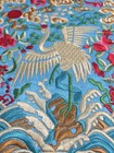 Engaging Artistic Qing Dynasty Official Clothes Blue Crane Embroidery 26cmx26cm