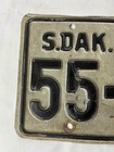 Vtg  South Dakota License Plate - 1957  Mount Rushmore -  55-4848    Repeater