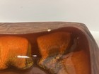 Vintage Mcm Orange Drip Glaze California Pottery Large  Ashtray