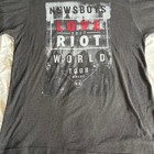 Newsboys Love Riot World Tour 2017 T-shirt Charcoal Gray Concert Tee