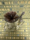 Glass Boot Mini Beer Stein W  Pewter Feathered Hat Lid