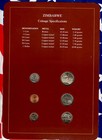 Coin Sets Of All Nations Zimbabwe W card Unc All  1980 But 1 Cent 1983