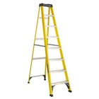 8ft Fiberglass Step Ladder 250lbs Capacity Non-conductive Folding Slip Resistant