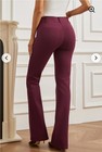 Betabrand Two-pocket Dpyp Dress Pant Yoga Pant- Bootcut Burgundy