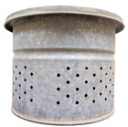 Vintage Galvanized Metal Minnow Live Bait Bucket With Handle