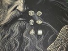 Dungeons Dragons 7-piece Polyhedral Dice Set Clear With White Numbers
