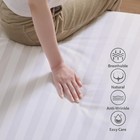 100  Egyptian Cotton Fitted Sheet Full Size White  600 Thread Count  8-16 Deep