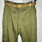 Vtg Boy Scouts Pants Mens Sz 36x28 Bsa Uniform Cargo With Belt Olive Green